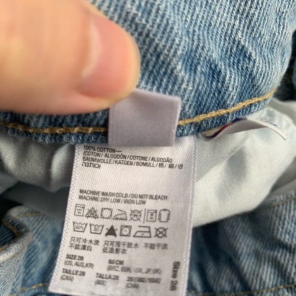 High Waisted denim cuffed shorts - Picture 6 of 8